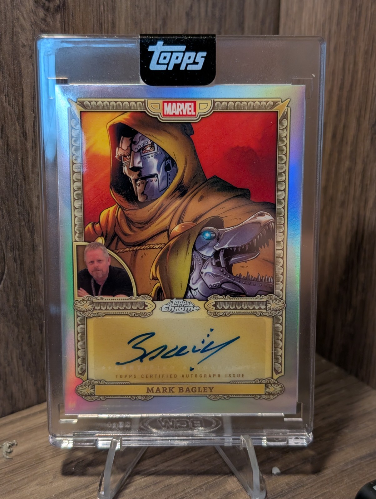 2026 Topps Marvel Mint Artist Mark Bagley w/ Doctor Doom And Doomasaur 2026 Topps Marvel Mint Artist Mark Bagley w/ Doctor Doom And Doomasaur