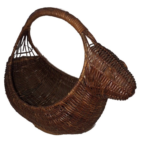 Nice Vintage Wicker Animal  Basket 10