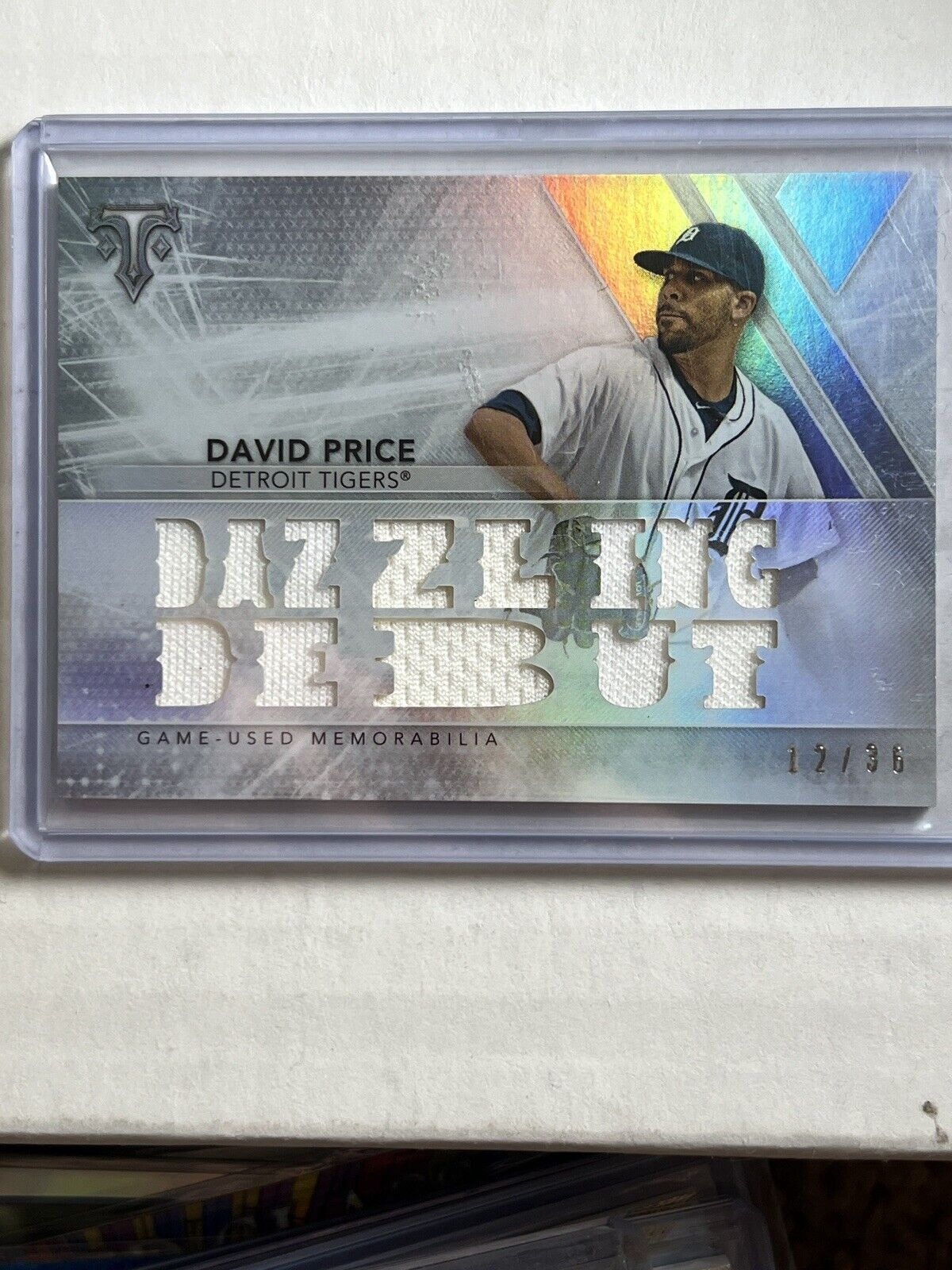 2015 Topps Triple Threads Relics  /36 David Price #TTR-DPE1 Dazzling Debut Card