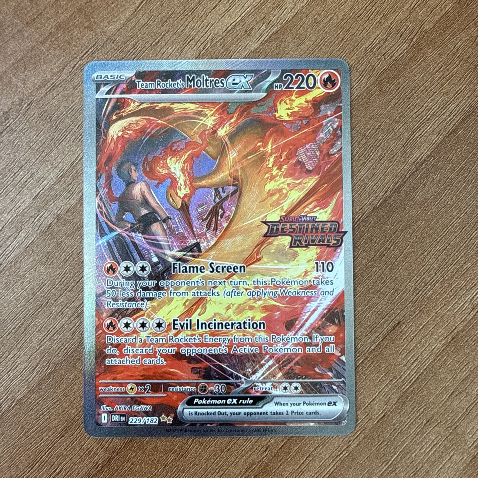 Team Rocket's Moltres ex 229/182 Sv10: Destined Rivals Holo Pokemon Near Mint Team Rocket's Moltres ex 229/182 Sv10: Destined Rivals Holo Pokemon Near Mint