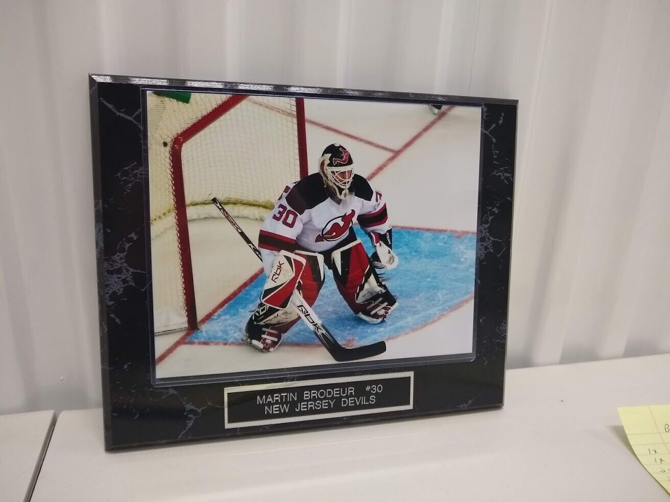 Martin Brodeur New Jersey Devils10 1/2 X 13 Black Marble Plaque With 8x10 Photo 