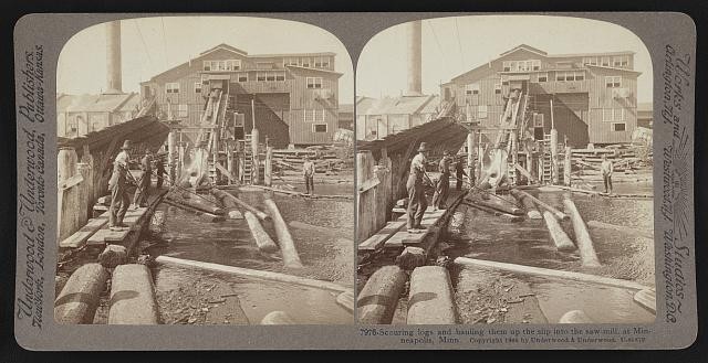 Minneapolis Minnesota 1906 Sawmill Log Hauling Slip Underwood & Underwood