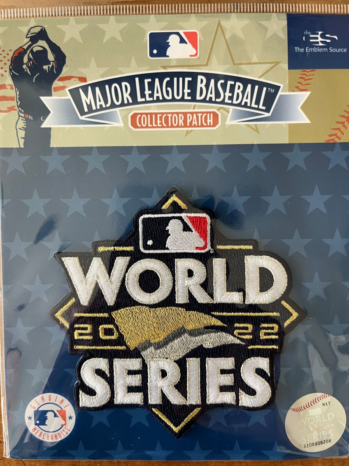 2022 WORLD SERIES JERSEY STYLE PATCH MLB BASEBALL OFFICIALLY LICENSED SHIP NOW
