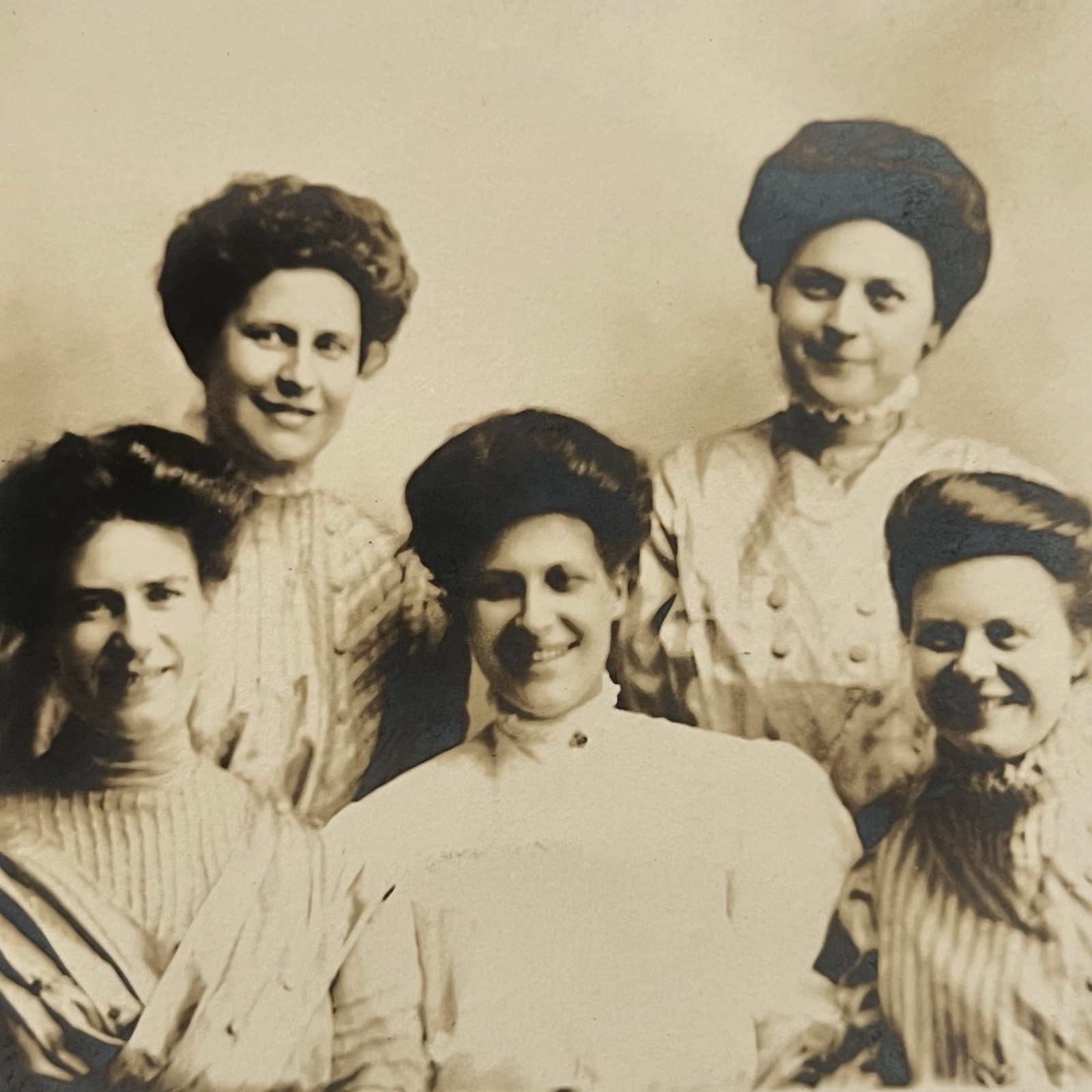 Antique RPPC Real Photograph Postcard Group Happy Beautiful Women Smiling Antique RPPC Real Photograph Postcard Group Happy Beautiful Women Smiling