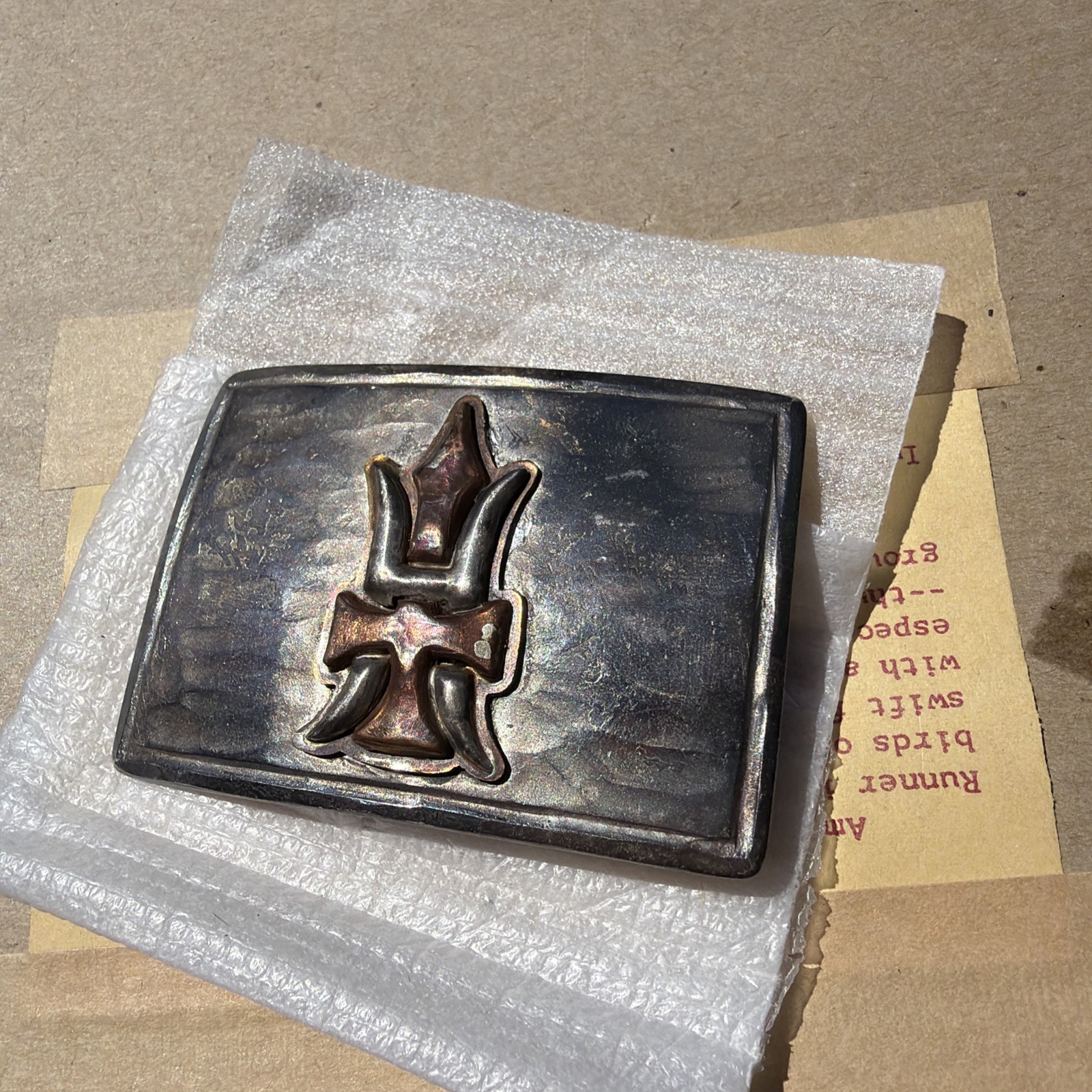Cityboy Forge Belt Buckle Silver Hand Forged Wes Groot Tony Hawk Skate Park Vtg Cityboy Forge Belt Buckle Silver Hand Forged Wes Groot Tony Hawk Skate Park Vtg