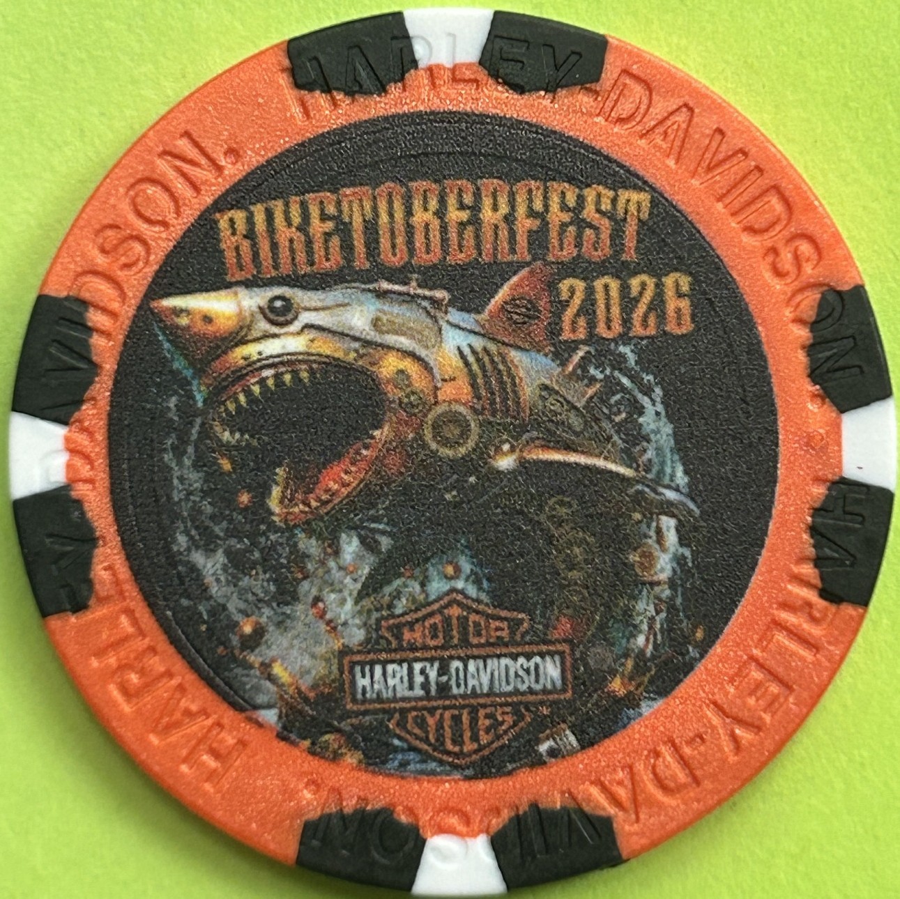 Harley Davidson Wide Print Poker Chip Daytona 2026 Biketoberfest Daytona Florida Harley Davidson Wide Print Poker Chip Daytona 2026 Biketoberfest Daytona Florida