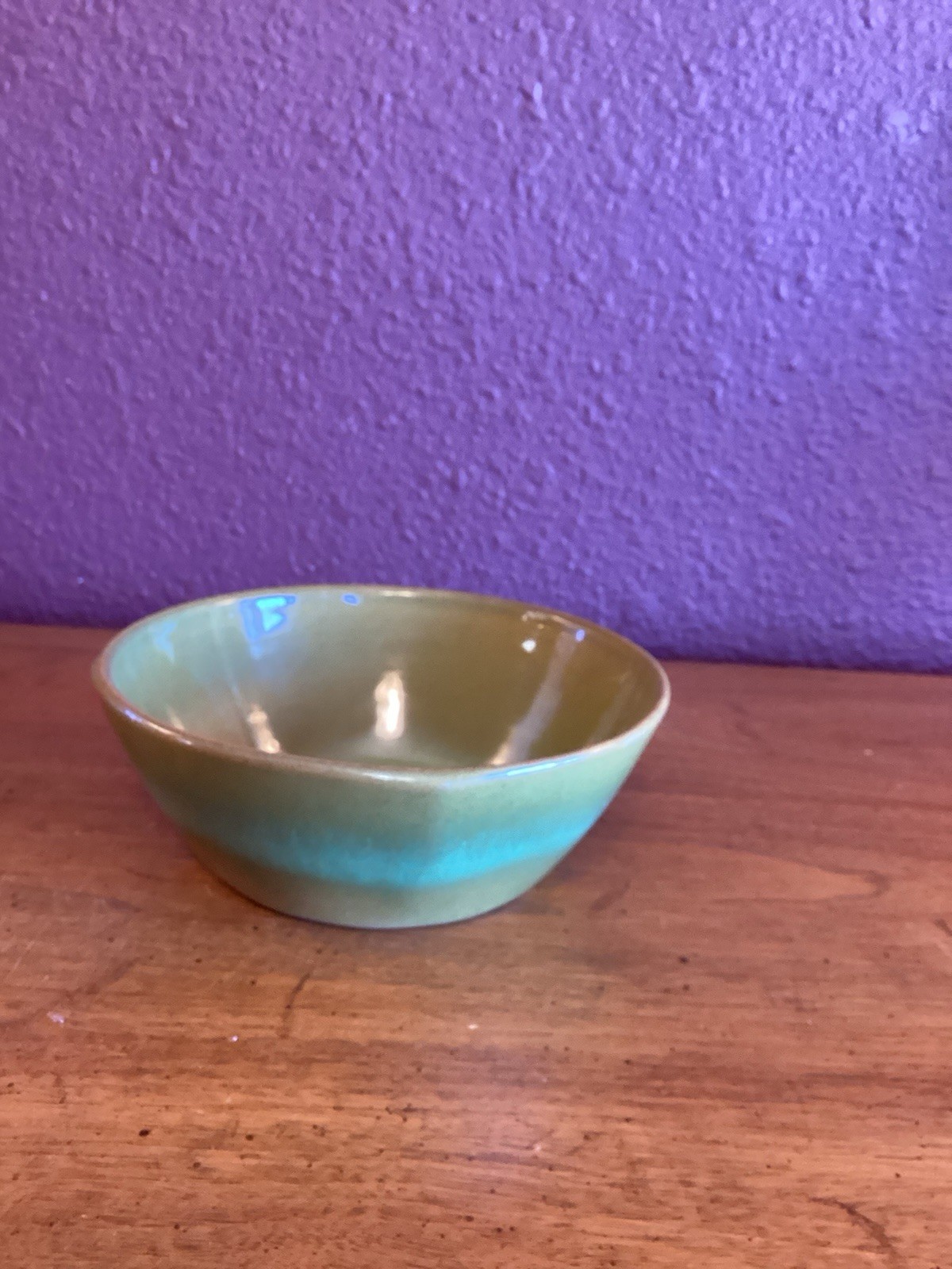 Vintage Frankoma Pottery 6.25 Inch Diameter Green/Gold Bowl 5 XL Vintage Frankoma Pottery 6.25 Inch Diameter Green/Gold Bowl 5 XL