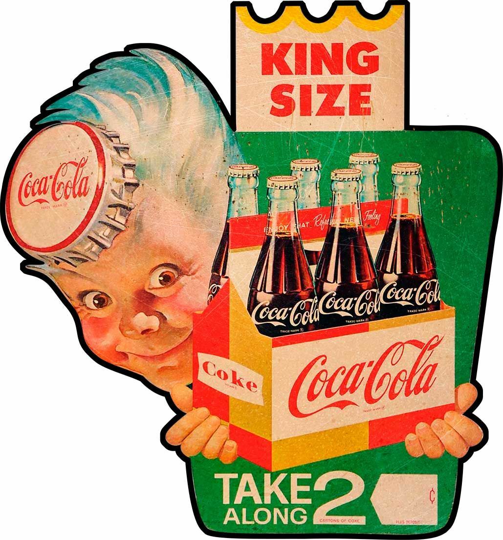 KING SIZE COCA COLA TAKE 2 SPRITE BOY HEAVY DUTY USA MADE METAL ADVERTISING SIGN KING SIZE COCA COLA TAKE 2 SPRITE BOY HEAVY DUTY USA MADE METAL ADVERTISING SIGN