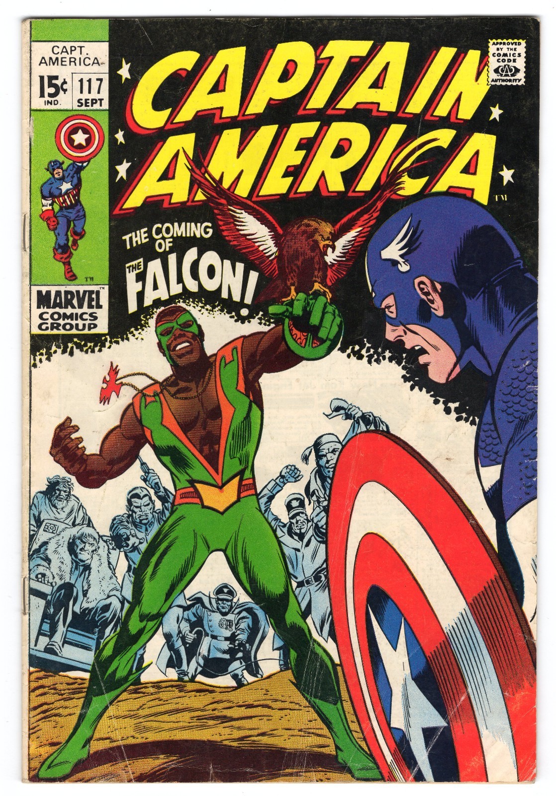Captain America 117 1969 Marvel Comics VG+ 4.5 1st App Falcon & Redwing