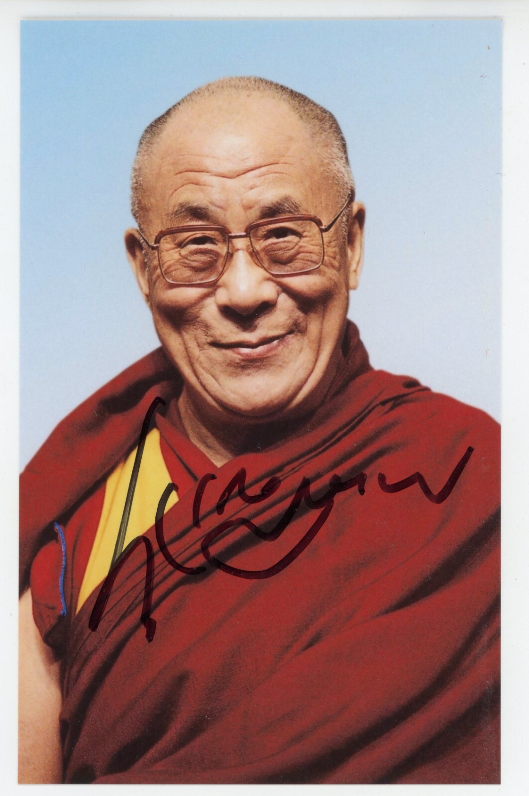 Dalai Lama Tenzin Gyatso ~ Signed Autographed Photograph ~ JSA LOA Dalai Lama Tenzin Gyatso ~ Signed Autographed Photograph ~ JSA LOA