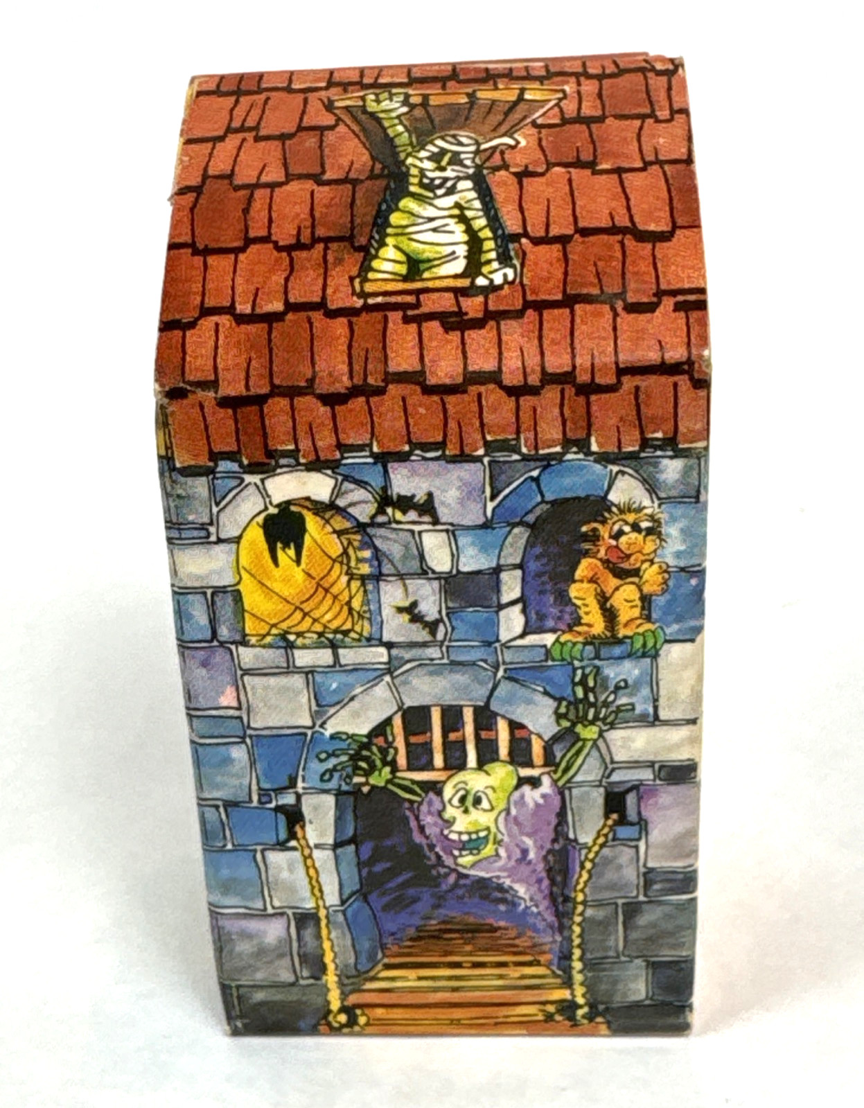Vintage 1981 Fleer Halloween Haunted House Cardboard Candy Container Box Vintage 1981 Fleer Halloween Haunted House Cardboard Candy Container Box