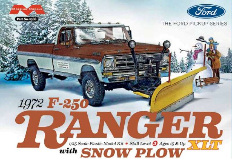 1/25 1972 Ford F250 Ranger XLT Pickup Truck w/Snow Plow