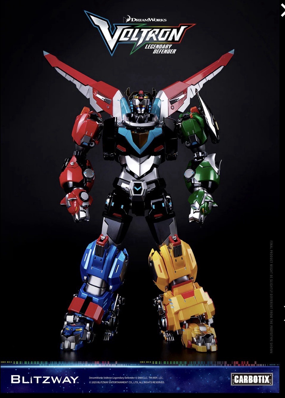 Blitzway DreamWorks Voltron: Legendary Defender Voltron NIB standard edition Blitzway DreamWorks Voltron: Legendary Defender Voltron NIB standard edition