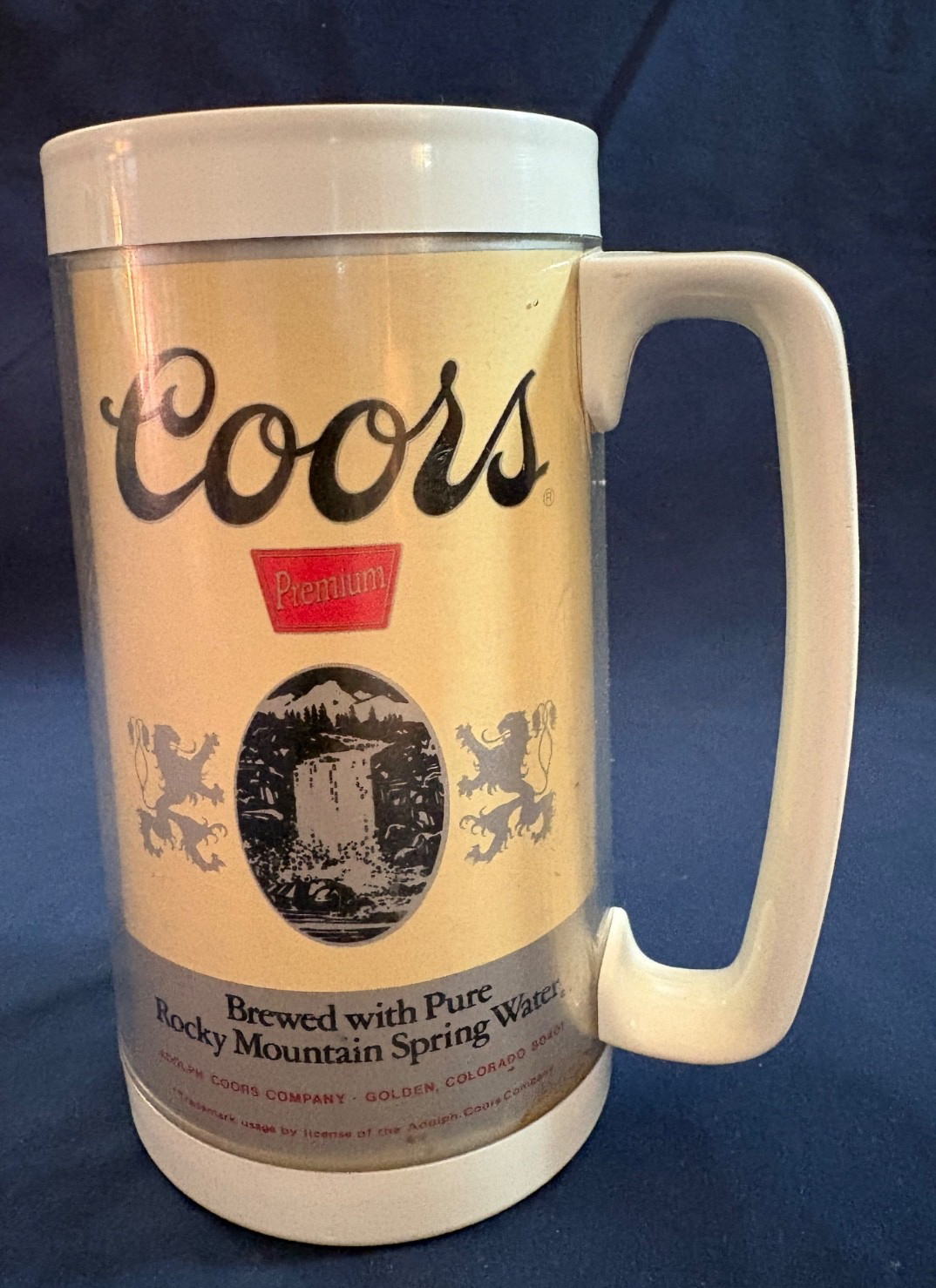 Thermo Serv plastic Coors beer mug; VTG 70s/80s Thermo Serv plastic Coors beer mug; VTG 70s/80s