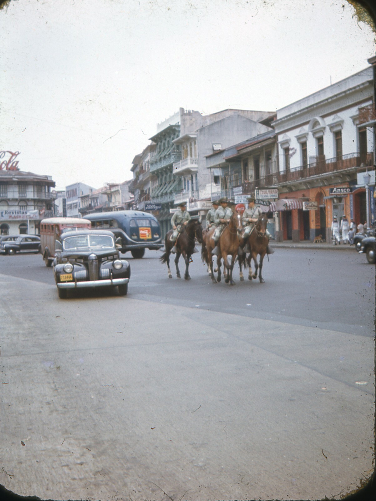 ORIGINAL 1949 Slide 35mm Photo Slide Panama City Candid Street Scene Police ORIGINAL 1949 Slide 35mm Photo Slide Panama City Candid Street Scene Police
