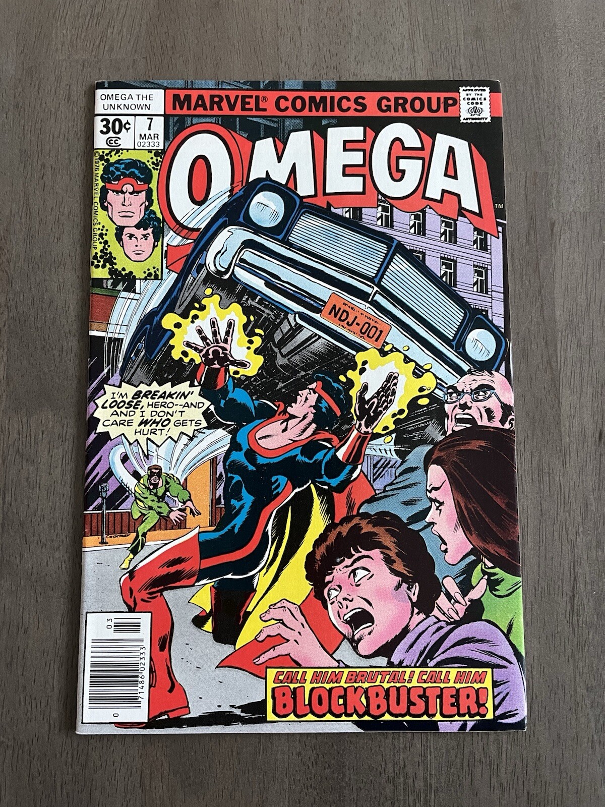 Omega the Unknown # 7, (Marvel Comics March, 1977). High Grade 9.0 NM Omega the Unknown # 7, (Marvel Comics March, 1977). High Grade 9.0 NM