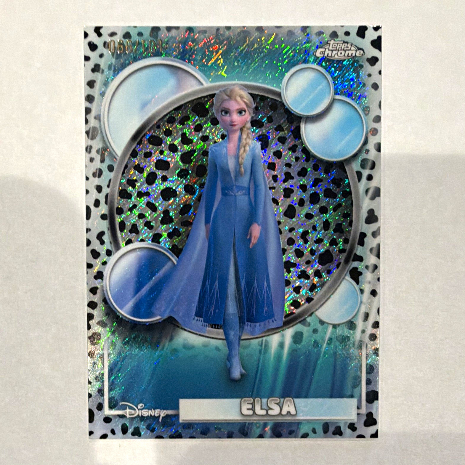 Topps 2026 Chrome Disney Frozen #168 Elsa Serial Numbered /101 Speckle Dalmatian Topps 2026 Chrome Disney Frozen #168 Elsa Serial Numbered /101 Speckle Dalmatian