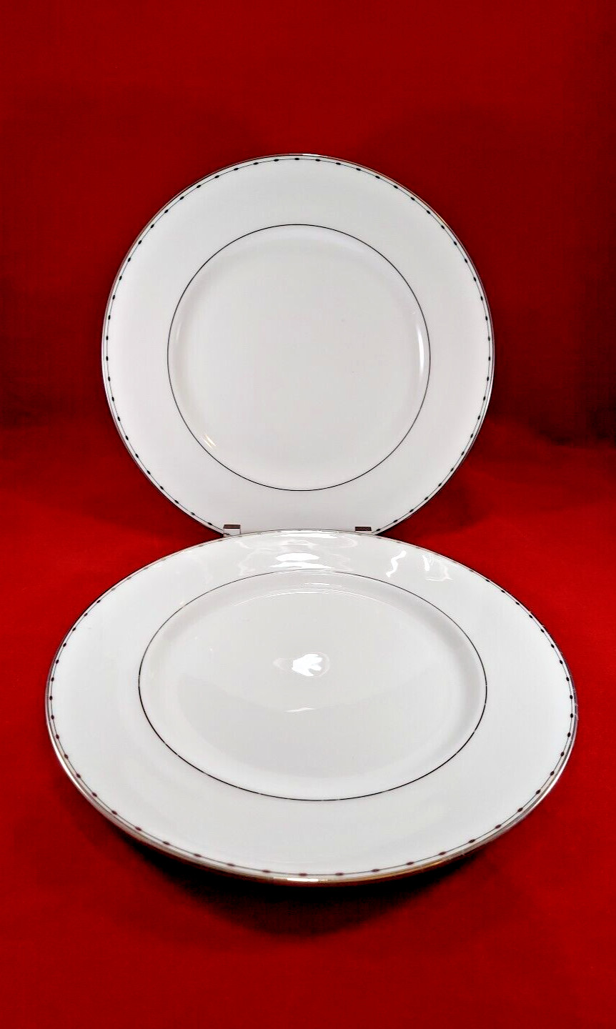 VGT. 2004 LENOX USA GRAND CENTRAL 2 DINNER PLATES 10 7/8\ VGT. 2004 LENOX USA GRAND CENTRAL 2 DINNER PLATES 10 7/8\