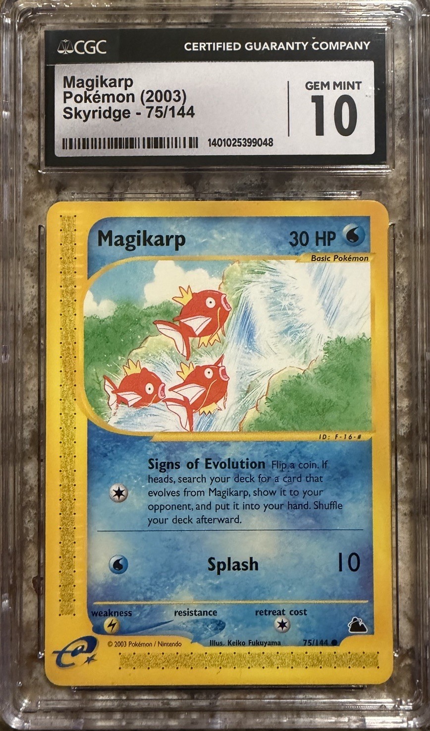 2003 Pokemon Skyridge #75 Magikarp CGC 10 GEM MINT