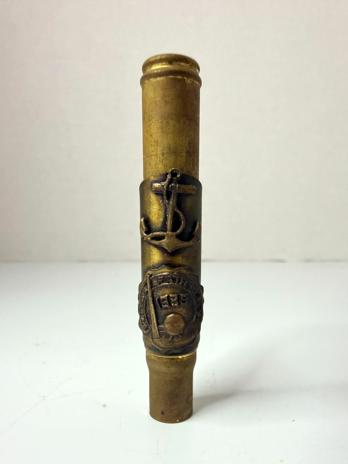 1939 New York World’s Fair Brass Cartridge Folk Trench Art Anchor Souvenir RARE