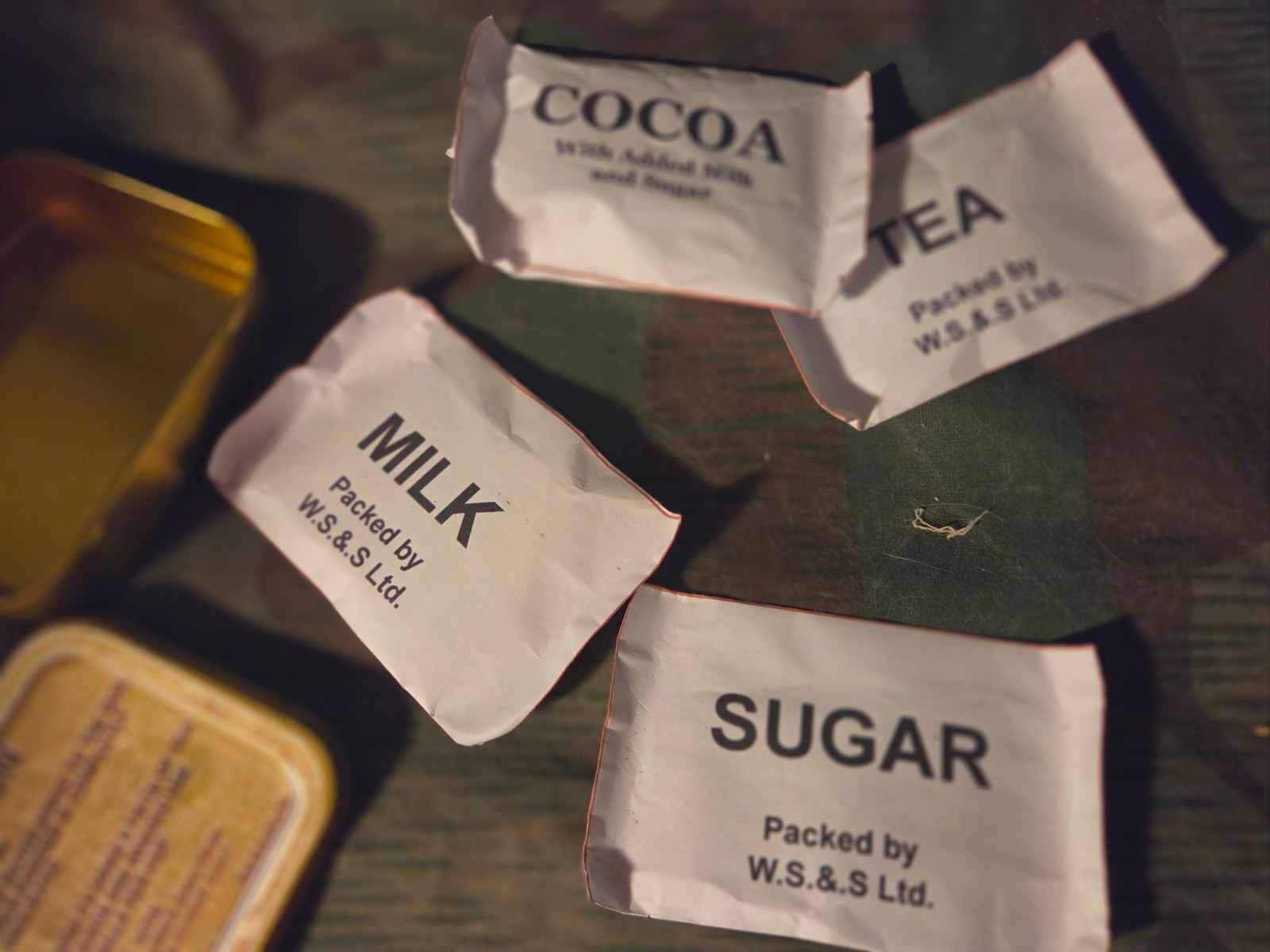 WW2 reproduction British Tea ration and emergency chocolate, new,old stock WW2 reproduction British Tea ration and emergency chocolate, new,old stock
