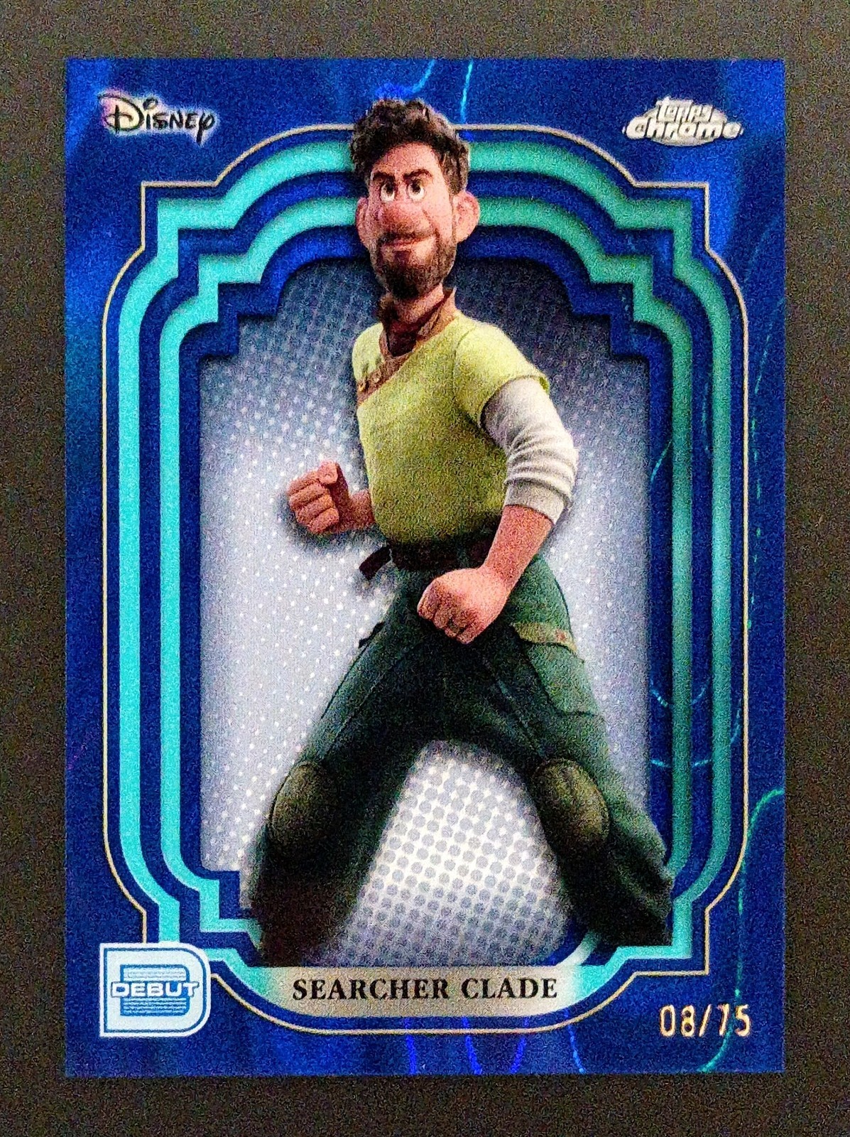 2024 Topps Chrome Disney /75 SEARCHER CLADE #44 Dark & Light Blue Lava Refractor