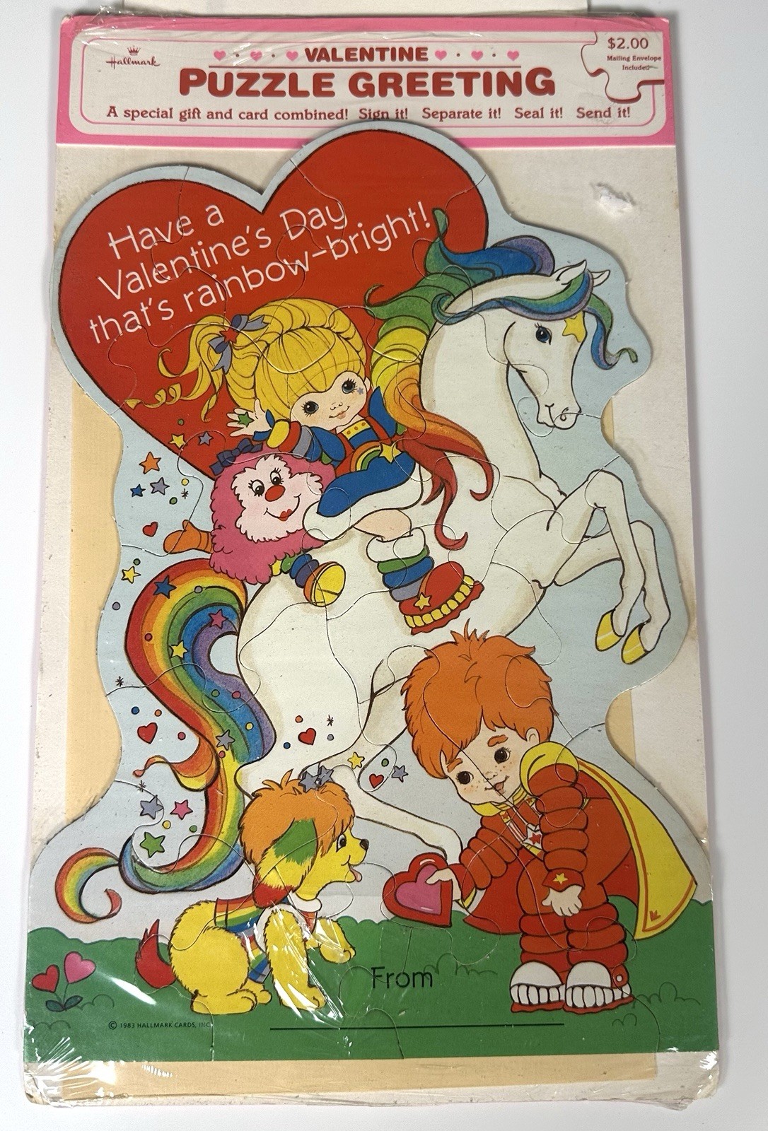 Vintage Rainbow Brite Valentine Card Puzzle Vintage Rainbow Brite Valentine Card Puzzle