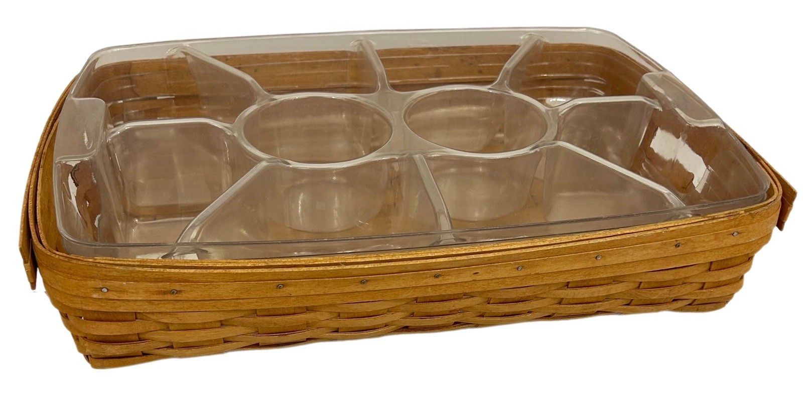Longaberger Hostess Serving Tray Basket 1999, Standard and Divided Protectors Longaberger Hostess Serving Tray Basket 1999, Standard and Divided Protectors