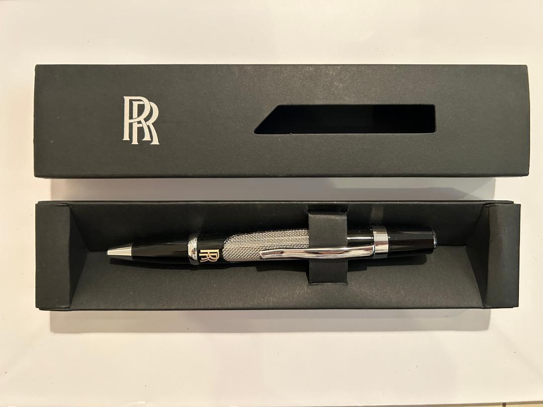 RARE “Rolls Royce” novelty Logo Pen Black ink & original Box From Japan