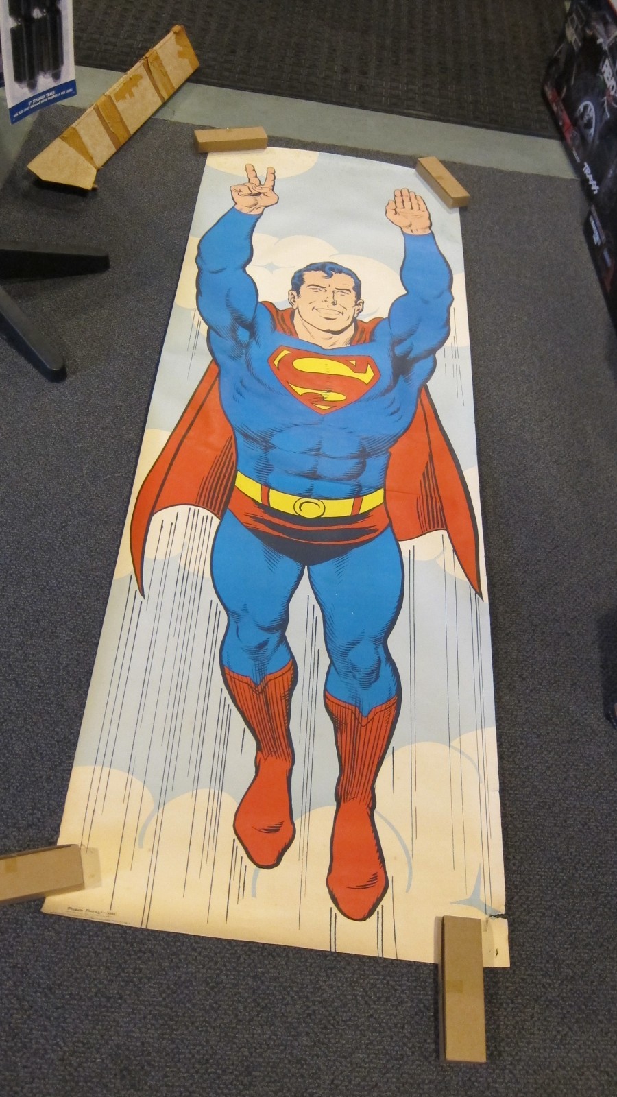 SUPERMAN LIFESIZE POSTER W/ BOX Vintage 1971 original 4003 SUPERMAN LIFESIZE POSTER W/ BOX Vintage 1971 original 4003