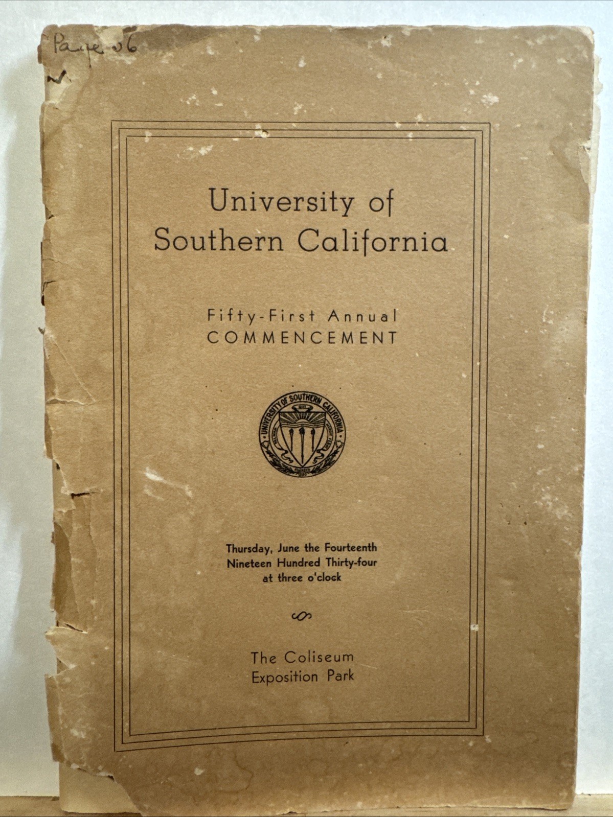 1934 University Of California 55th Commencement Program Booklet Names List 1934 University Of California 55th Commencement Program Booklet Names List