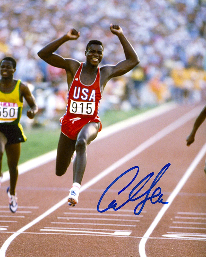 CARL LEWIS SIGNED REPRINT US OLYMPIC MEDALIST AUTOGRAPH 8\ CARL LEWIS SIGNED REPRINT US OLYMPIC MEDALIST AUTOGRAPH 8\