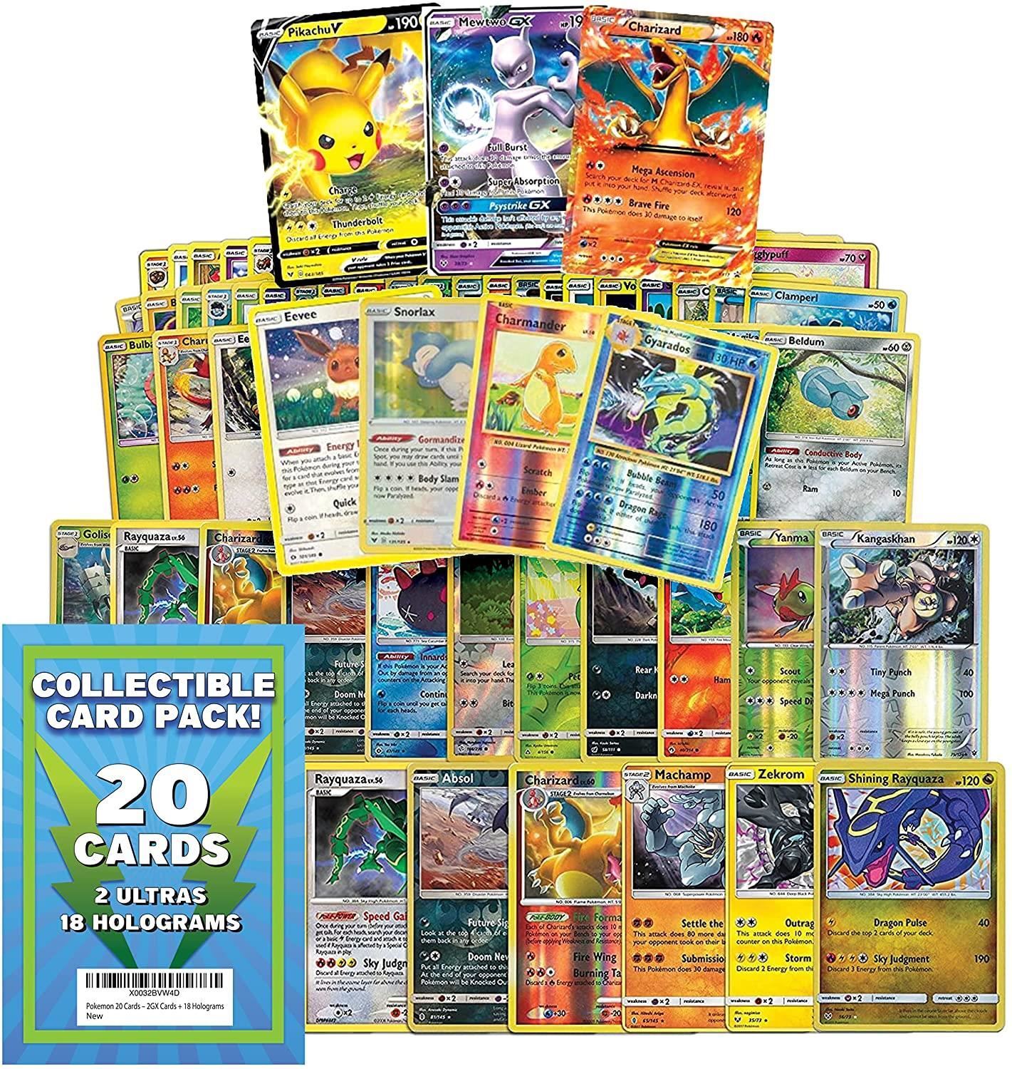 Pokemon TCG 20ct Card Pack 2GX 18 Holograms Exclusive Expansions Trading Game Pokemon TCG 20ct Card Pack 2GX 18 Holograms Exclusive Expansions Trading Game
