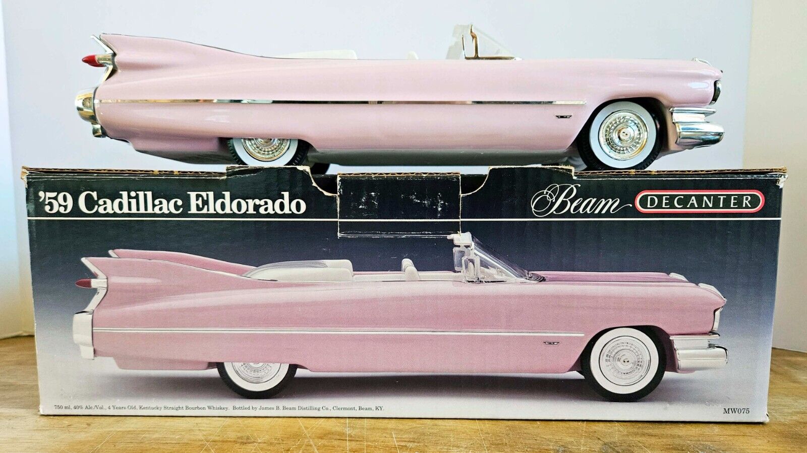 Barbie's 1959 Jim Beam Pink Cadillac Eldorado Convertible Whiskey Decanter 1991