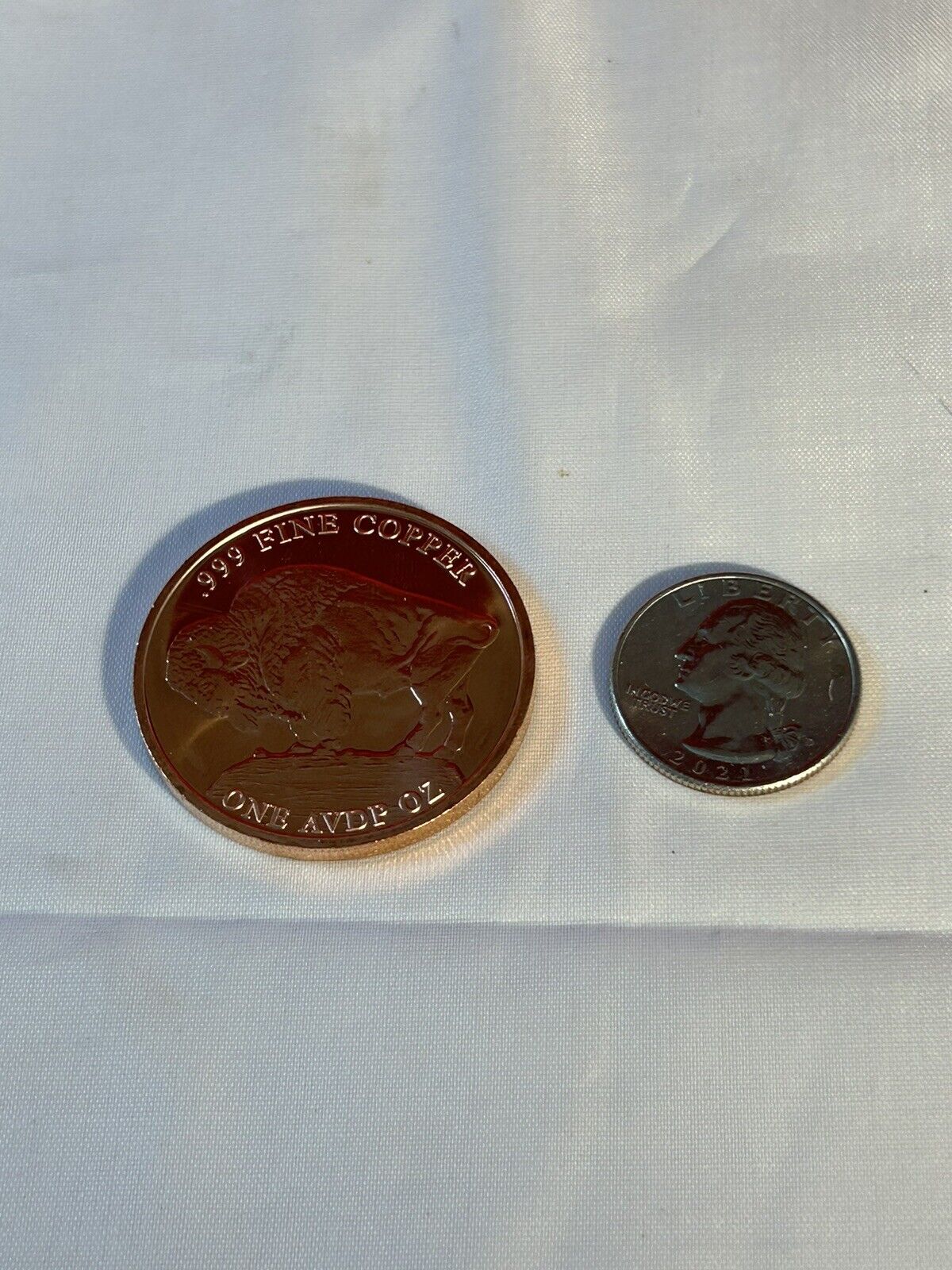 Collectors One AVDP Ounce .999 Pure Fine Copper 2013 Buffalo Round Tribute Coin