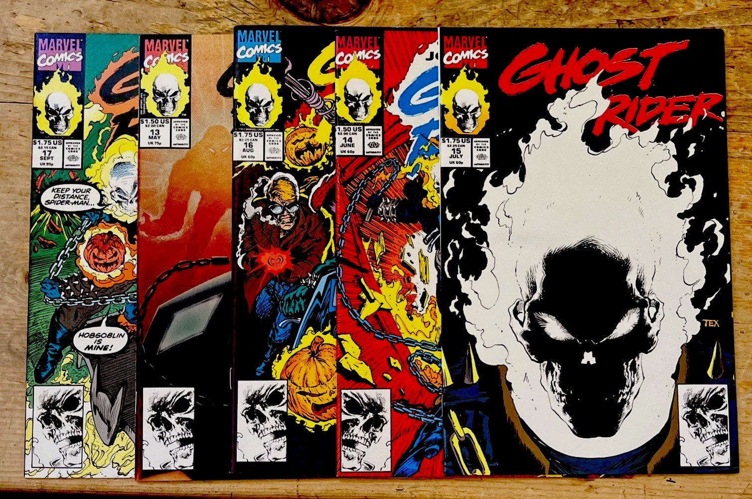 🔥GHOST RIDER#13,14,15,16&17🔥NM+ 9.2-9.8 VERY HIGH GRADE🔥1991 (5) BOOKS 🔥 🔥GHOST RIDER#13,14,15,16&17🔥NM+ 9.2-9.8 VERY HIGH GRADE🔥1991 (5) BOOKS 🔥