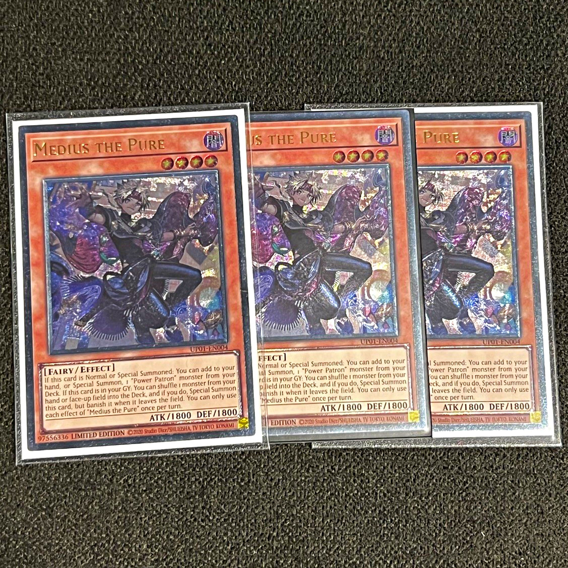 Konami Yu-Gi-Oh Medius the Pure UP01-EN004 English Ultimate Rare Playset