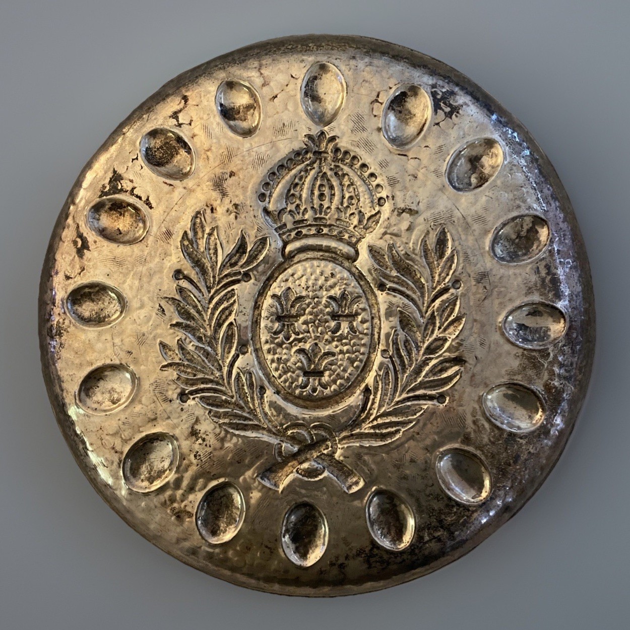 Vntg Original WW2 French Police Gendarmerie Metal Plate Bowl Rare Vntg Original WW2 French Police Gendarmerie Metal Plate Bowl Rare
