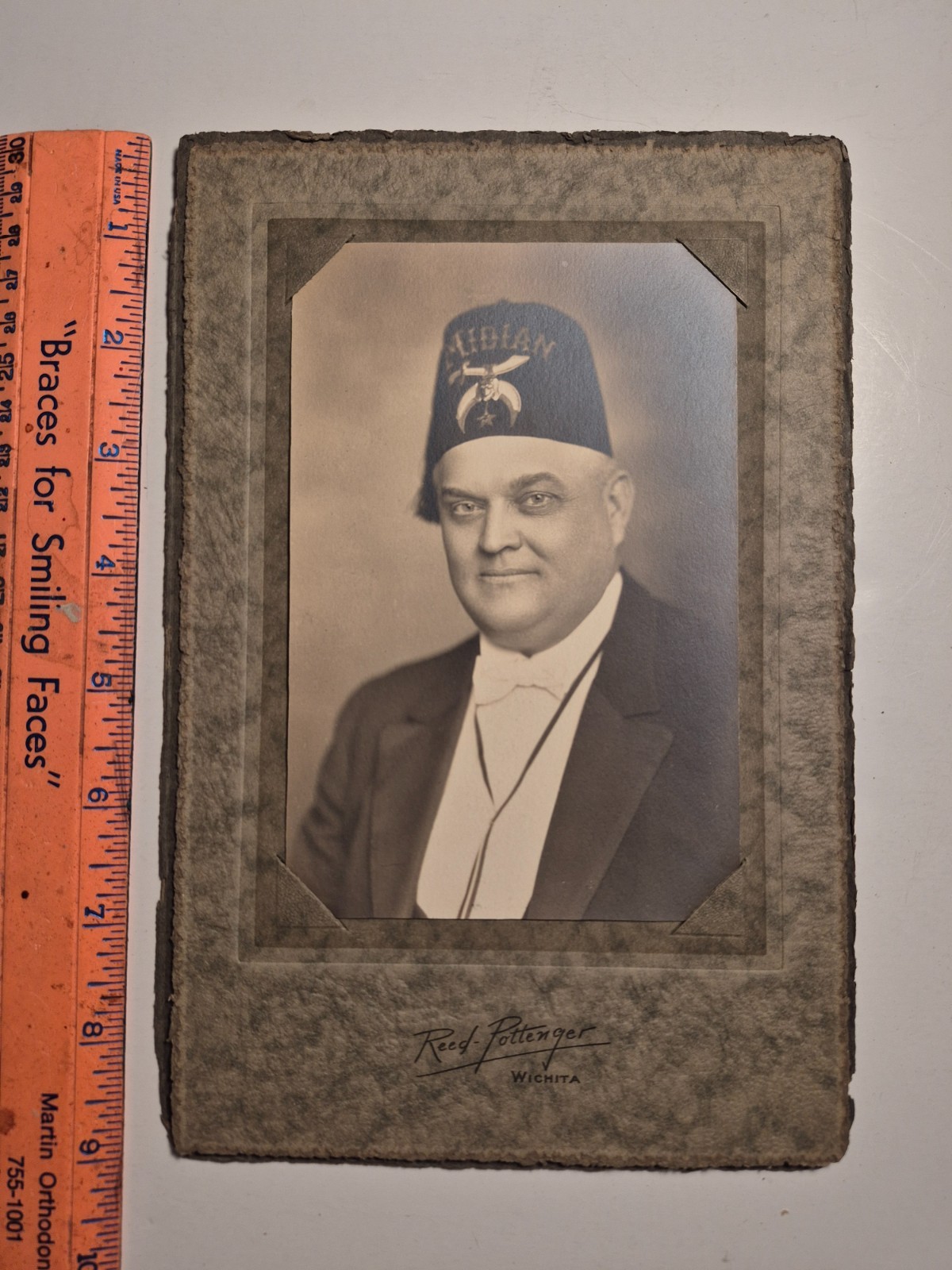 Vintage Photo Man Wearing Shriner Hat Photograph Vintage Photo Man Wearing Shriner Hat Photograph