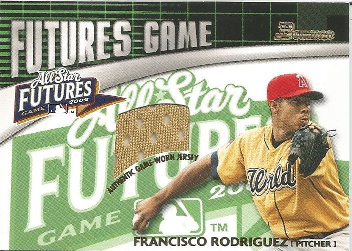 Francisco Rodriguez 2003 Topps Bowman Futures Game worn jersey card FG-FR