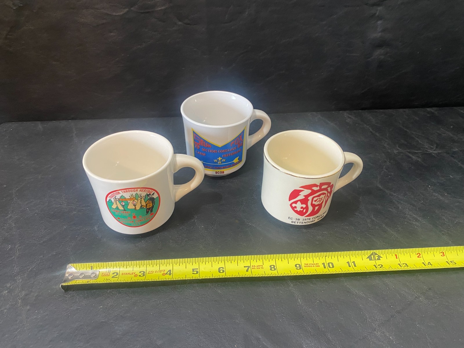 vintage Boy Scout Mugs lot of 3 vintage Boy Scout Mugs lot of 3