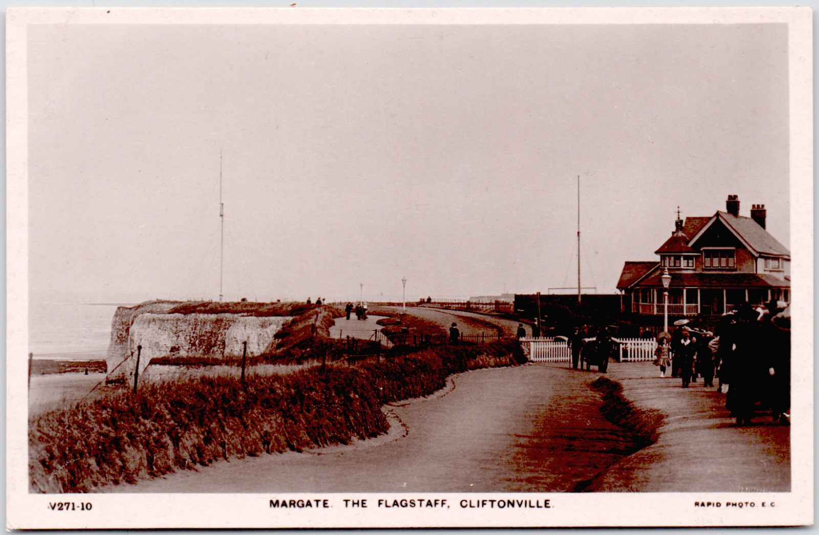 UK England Kent Margate Cliftonville The Flagstaff Promenade View 1910 RPPC UK England Kent Margate Cliftonville The Flagstaff Promenade View 1910 RPPC
