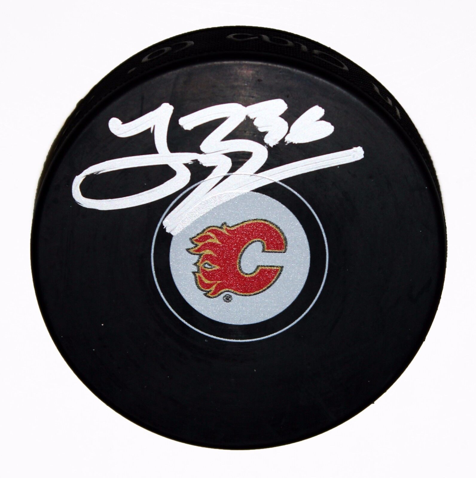 TROY BROUWER SIGNED CALGARY FLAMES Puck NHL STAR HOCKEY AUTOGRAPHED +COA
