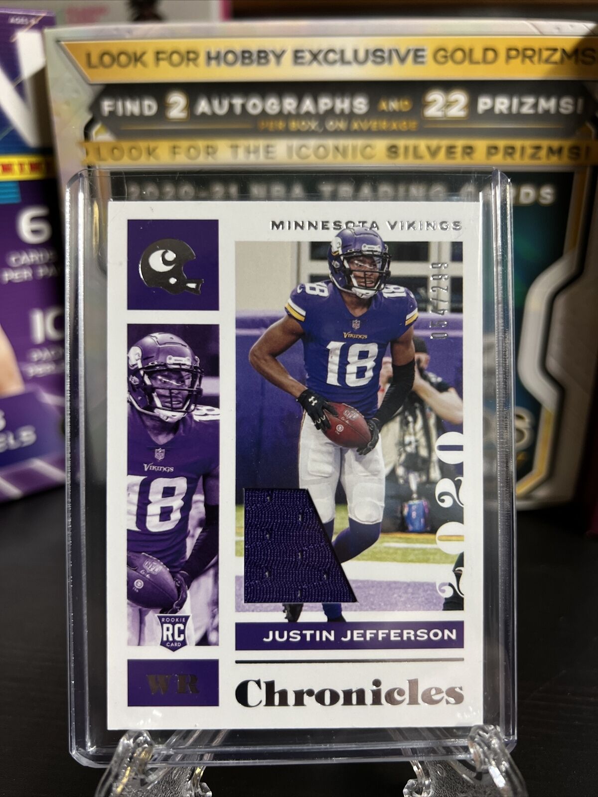 2020 Chronicles Justin Jefferson Rookie RC PATCH #/299 SP - Vikings 