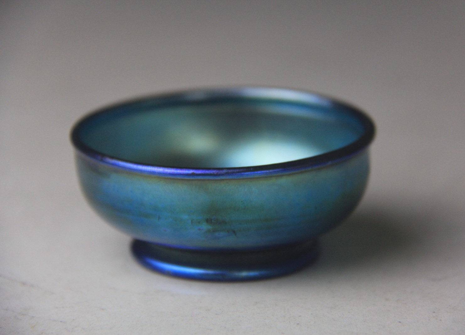 Antique Louis C Tiffany Blue Favrile Open Cellar Signed Antique Louis C Tiffany Blue Favrile Open Cellar Signed