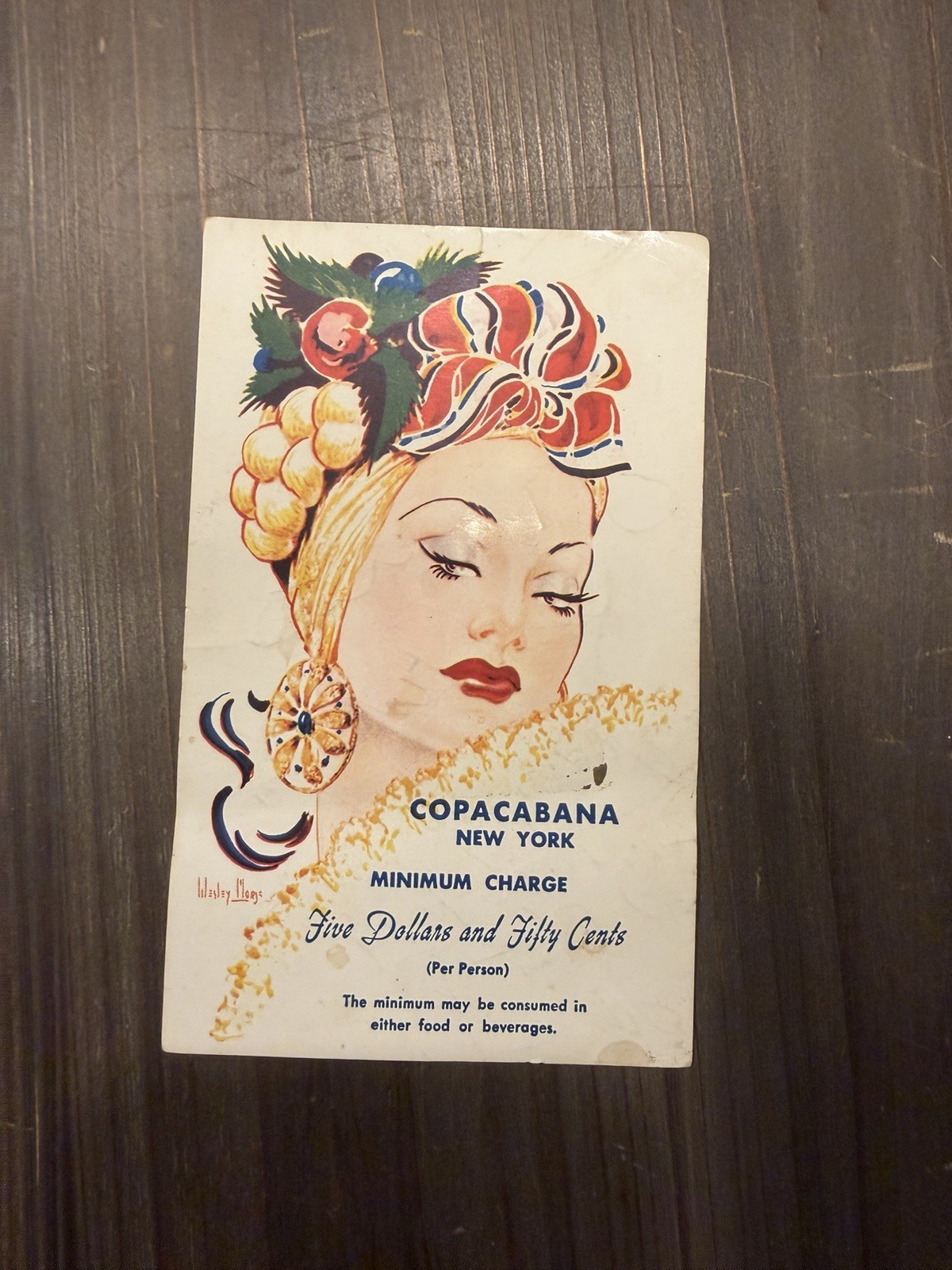 VTG Copacabana NY PostCard Autographed By Jimmy Durante & John Ireland 1950’s VTG Copacabana NY PostCard Autographed By Jimmy Durante & John Ireland 1950’s