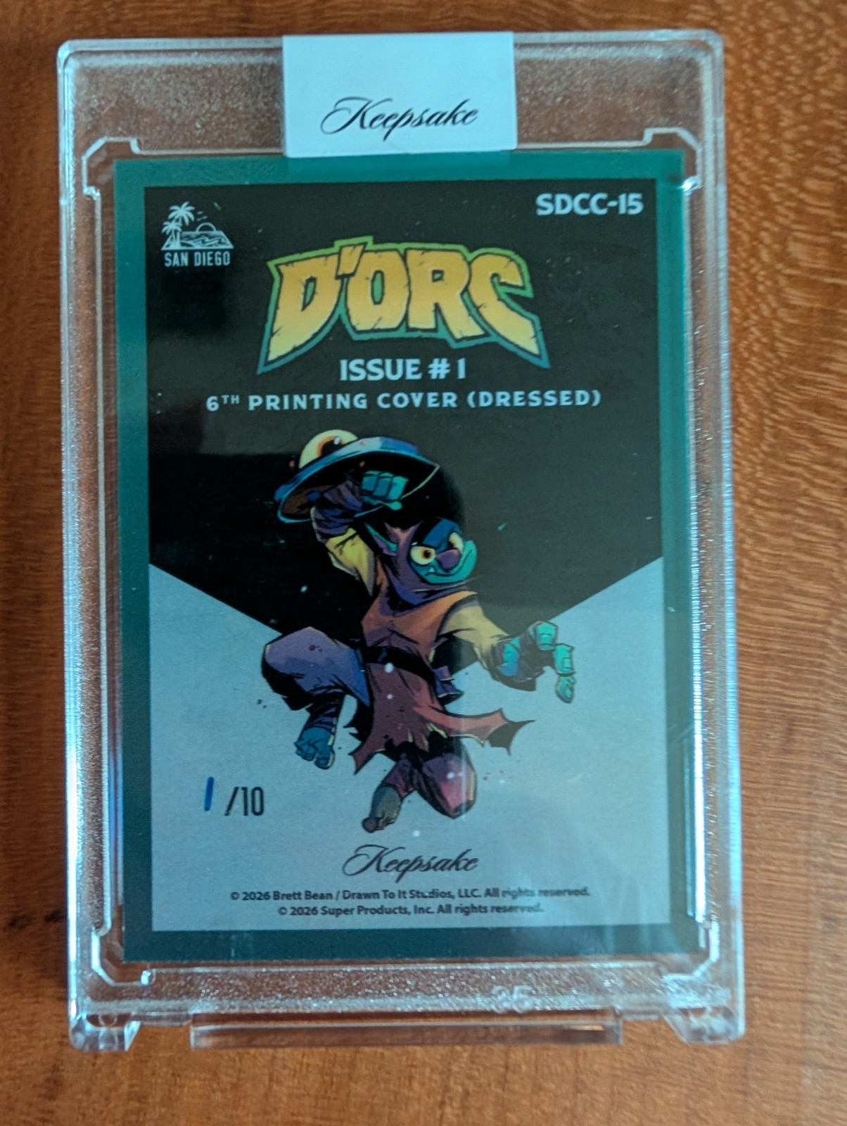 ALPHA SDCC 2026 D'Orc Issue #1 (6th pr) Keepsake Card in Acrylic Holder 1/10