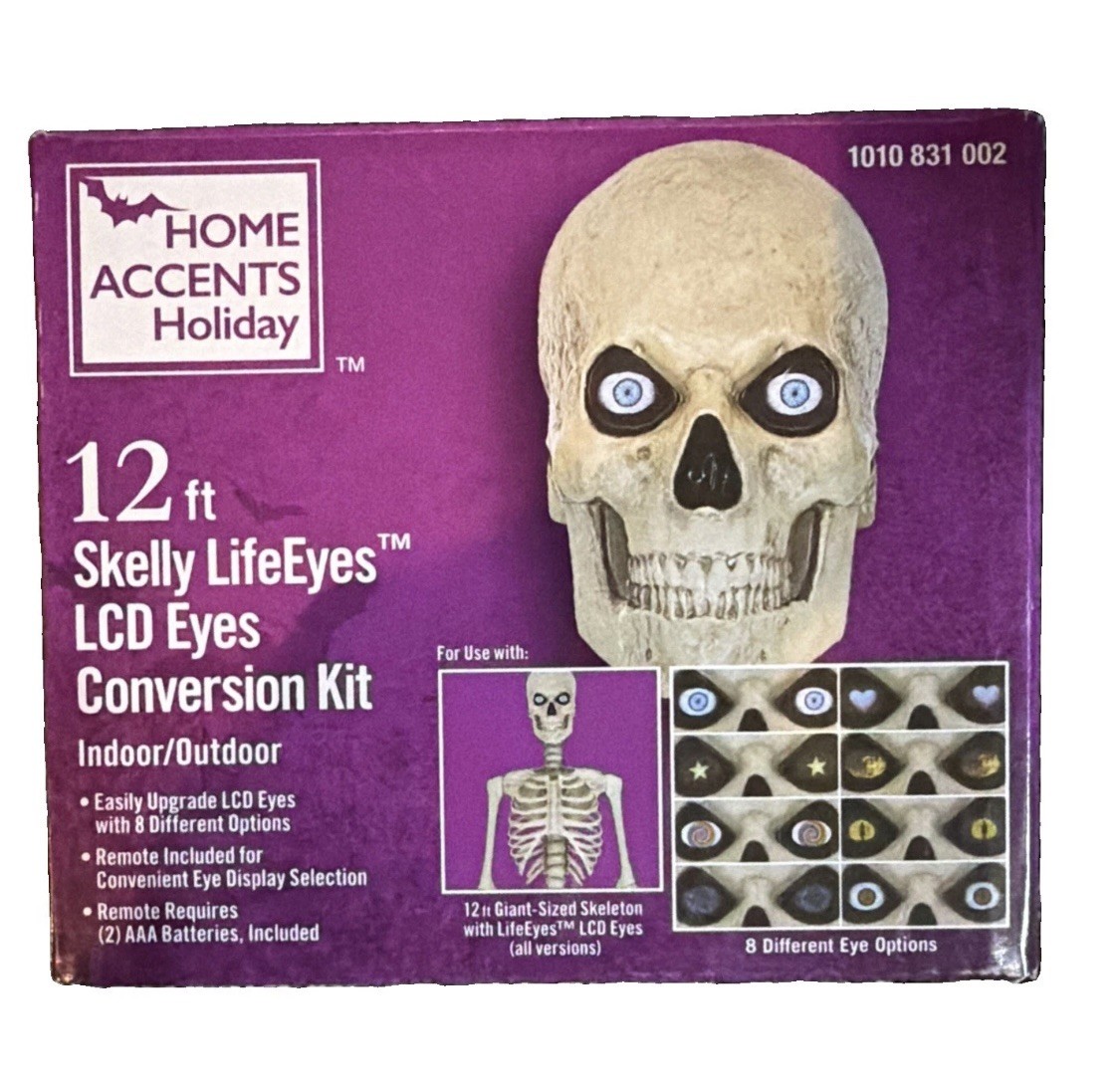 HOME ACCENTS - Halloween 12 ft Skelly LifeEyes LCD Eyes Conversion Kit