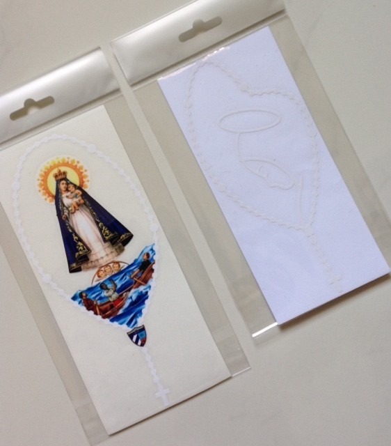 2 Caridad del Cobre & 2 Virgen María Adhesive car sticker Total 4 2 Caridad del Cobre & 2 Virgen María Adhesive car sticker Total 4