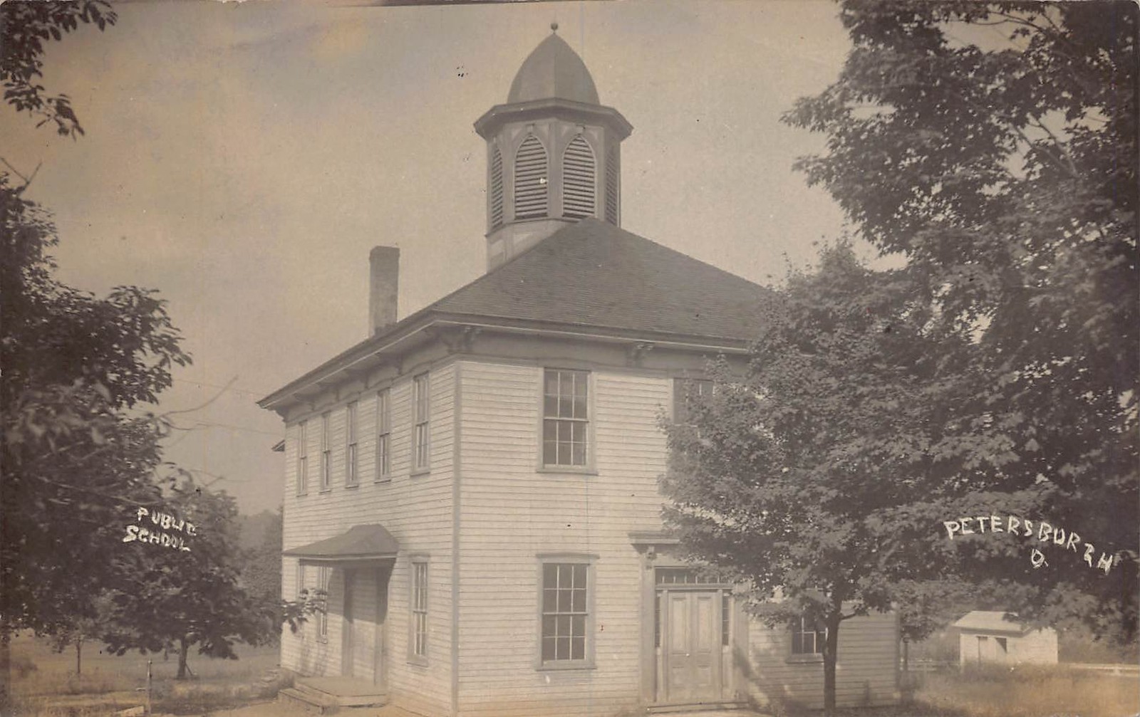 ZC1/ Petersburg Ohio RPPC Postcard c1910 Public School Mahoning County 58 ZC1/ Petersburg Ohio RPPC Postcard c1910 Public School Mahoning County 58